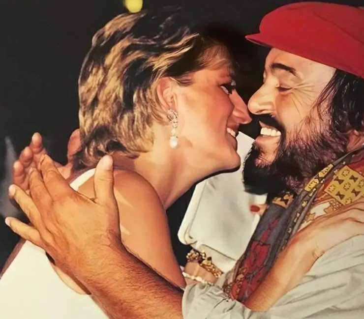 Lady Diana e Pavarotti insieme