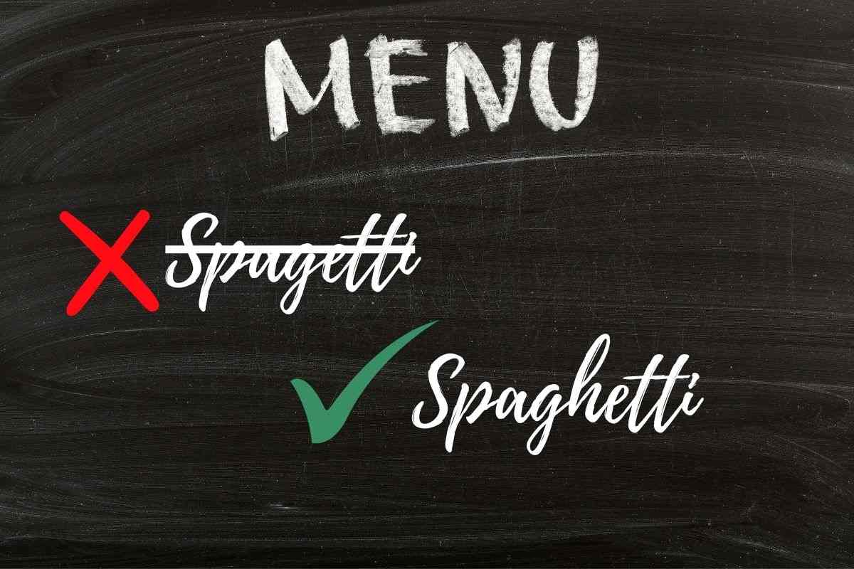 spaghetti nel menù